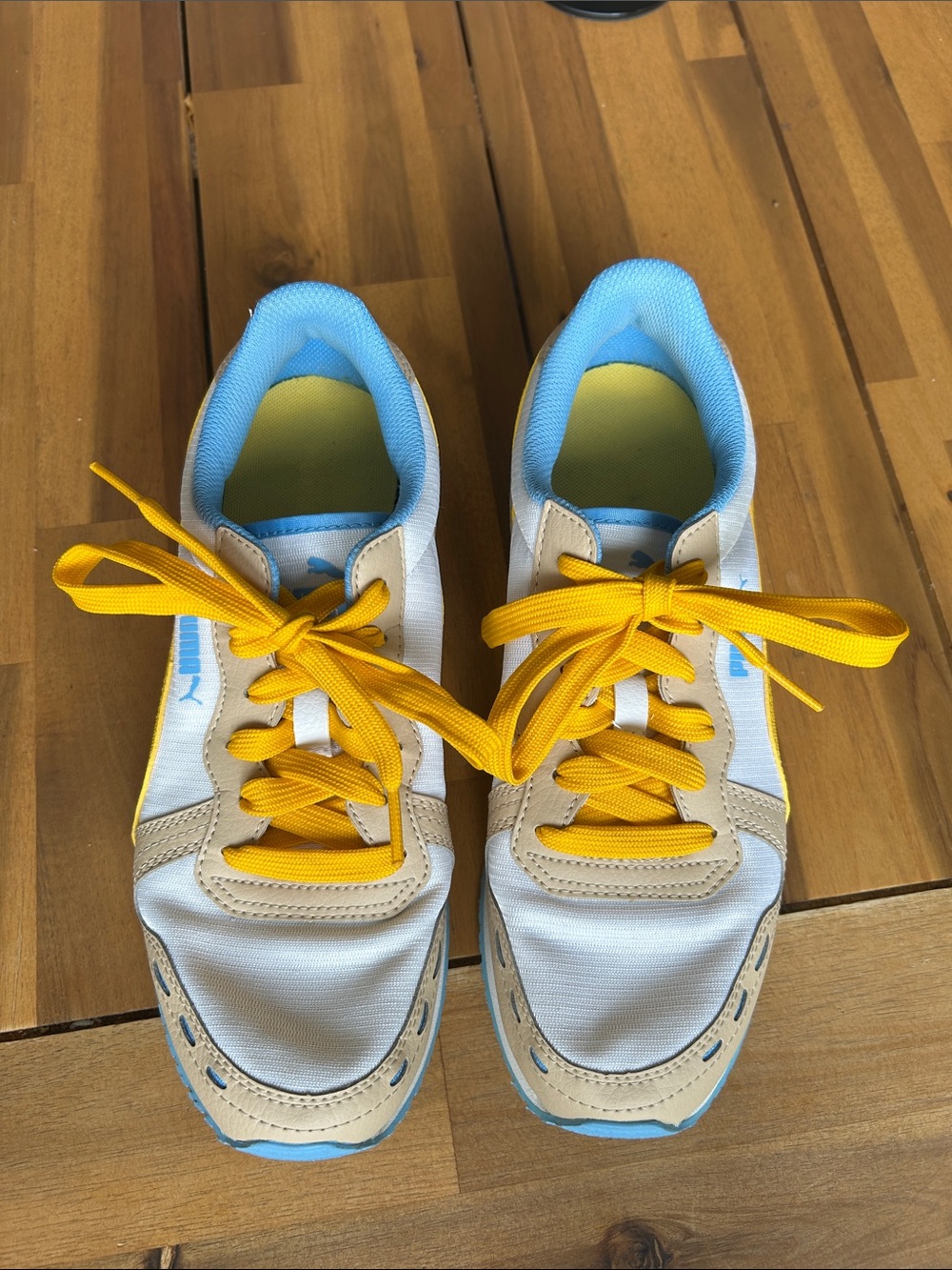 Puma women's Yellow & Blue Cabana Run Athletic Sneakers - Picture 8 of 8